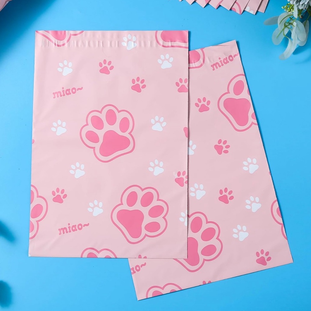 20 Cat’s paws 10x13 Biodegradable Poly Mailers